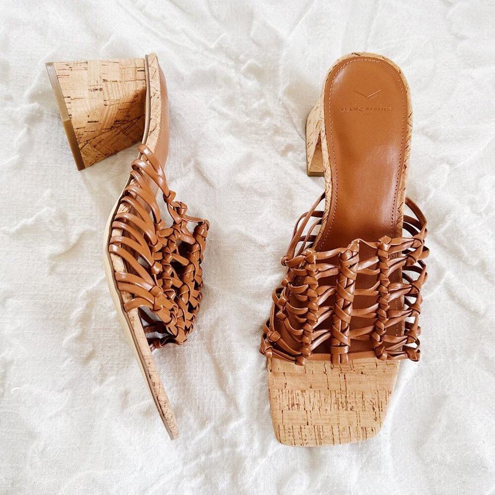 Marc Fisher Colica Block Heel Sandals Size 10M New